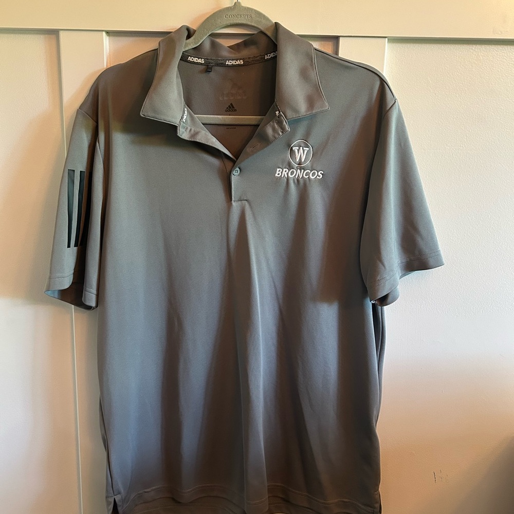 Adidas Gray Broncos Polo Shirt for Men